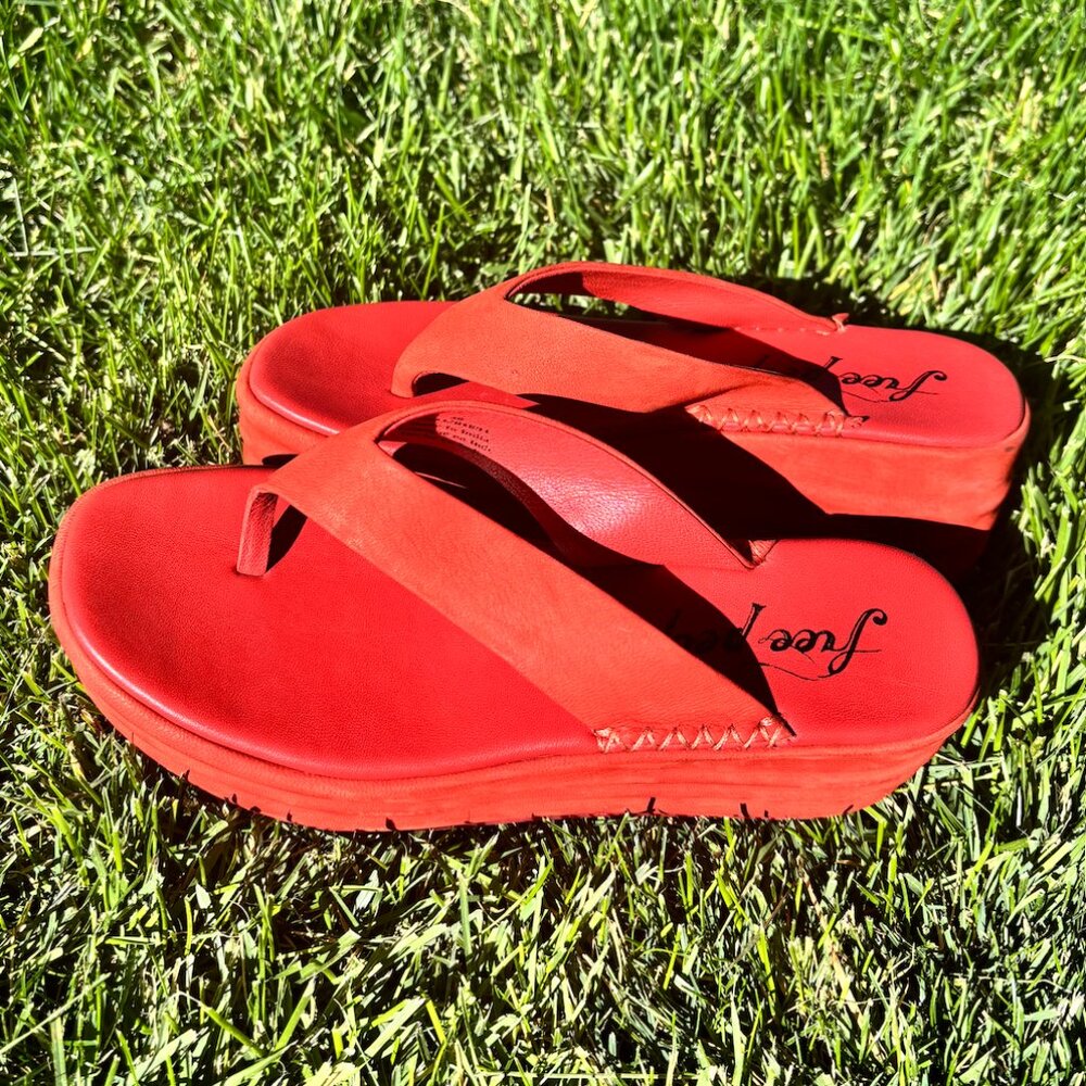 Free people coral platform flip flops - Picture 4 of 4